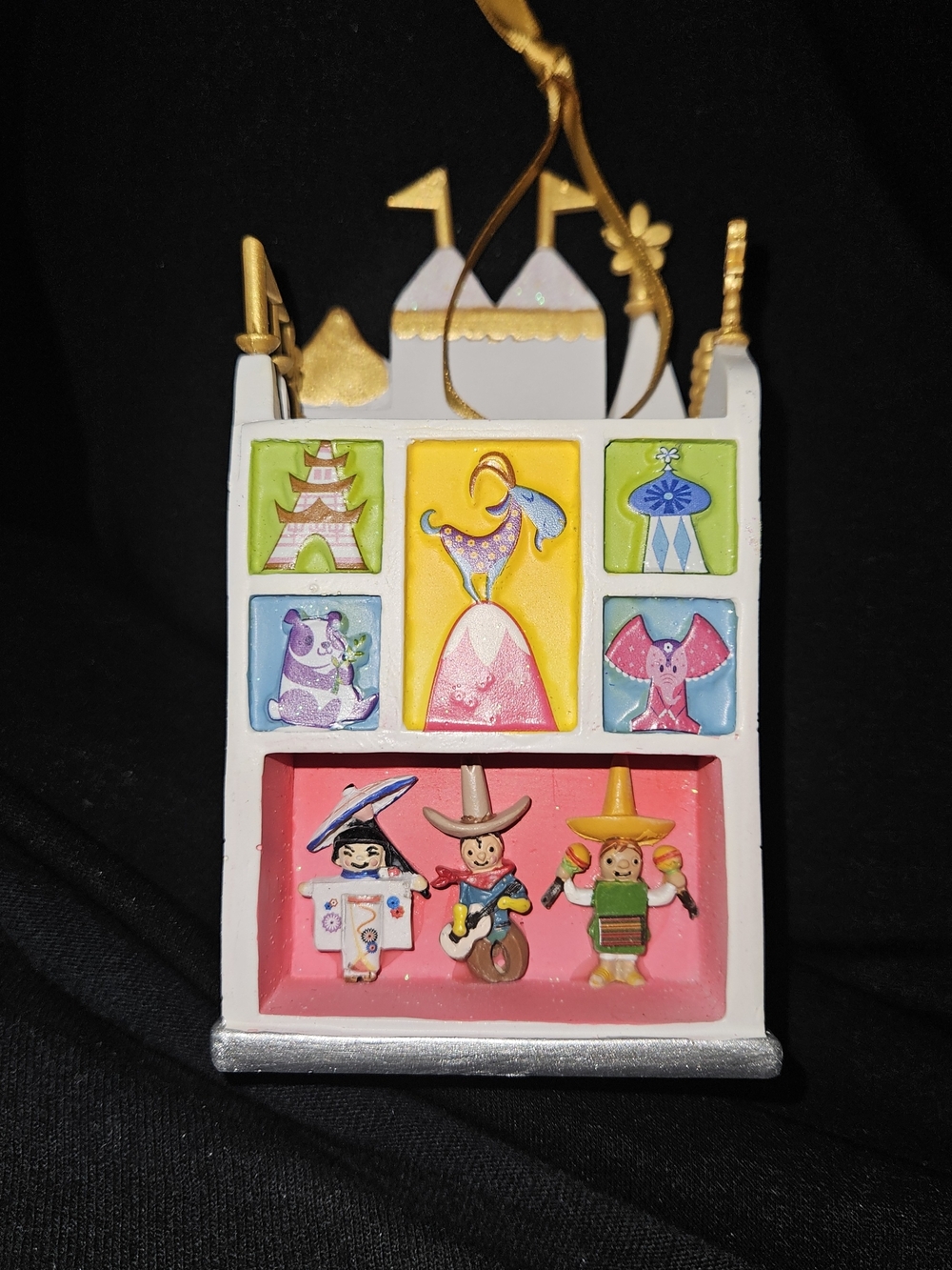 Disney Sketchbook It’s A Small World Clock Tower Ornament by Costa Alavezos